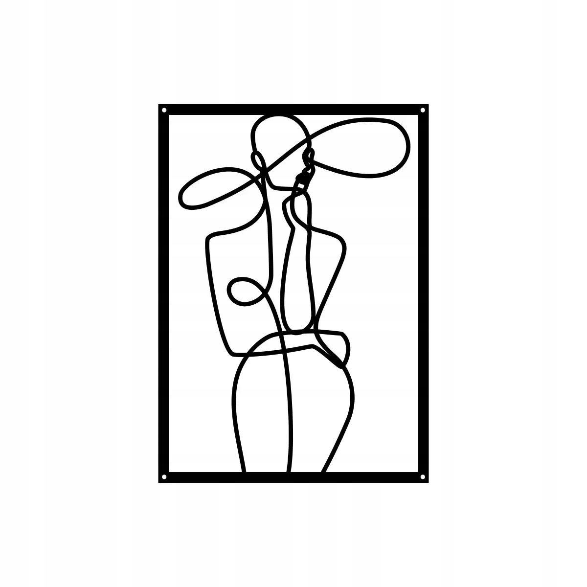 Kovový Dekor Čierny Oceľový hr. 2 mm Obraz na stenu Romantická Para