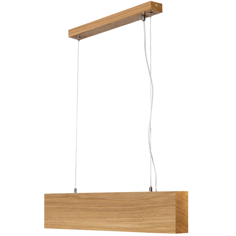Závěsná Led lampa z dubového dřeva 60 cm 24 W nad stropním stolem
