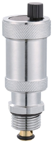 Odpowietrznik 1/2'' automatyczny z zaworem stopowym na pion