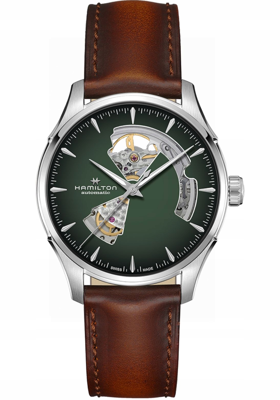Zegarek męski Hamilton Jazzmaster H32675560 Open Heart