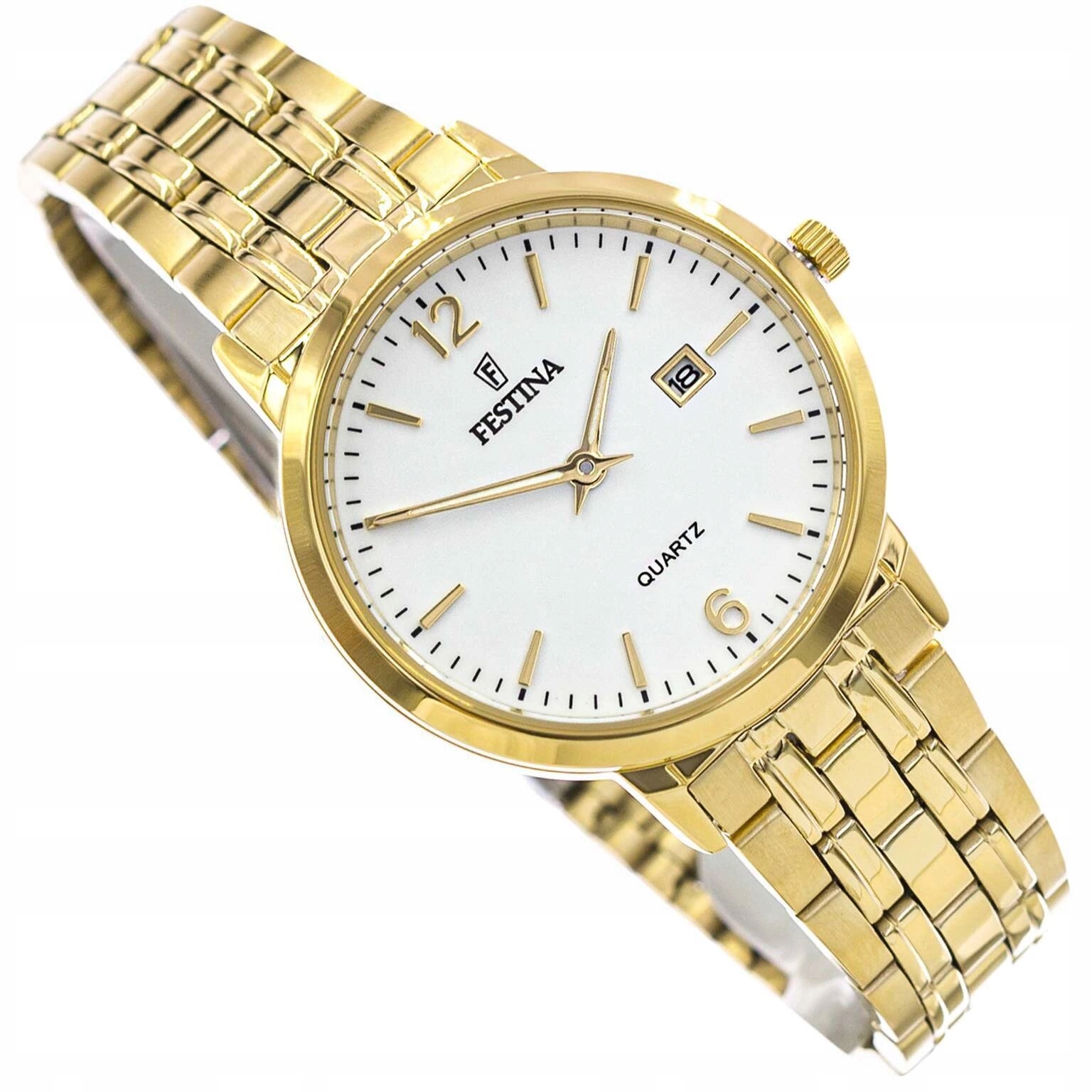 Dámské Hodinky Festina F20514/2 Classic Zlaté Na Náramku