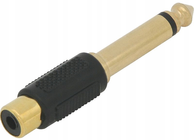 

Przejście wtyk Jack 6.3 mono gniazdo Rca złote