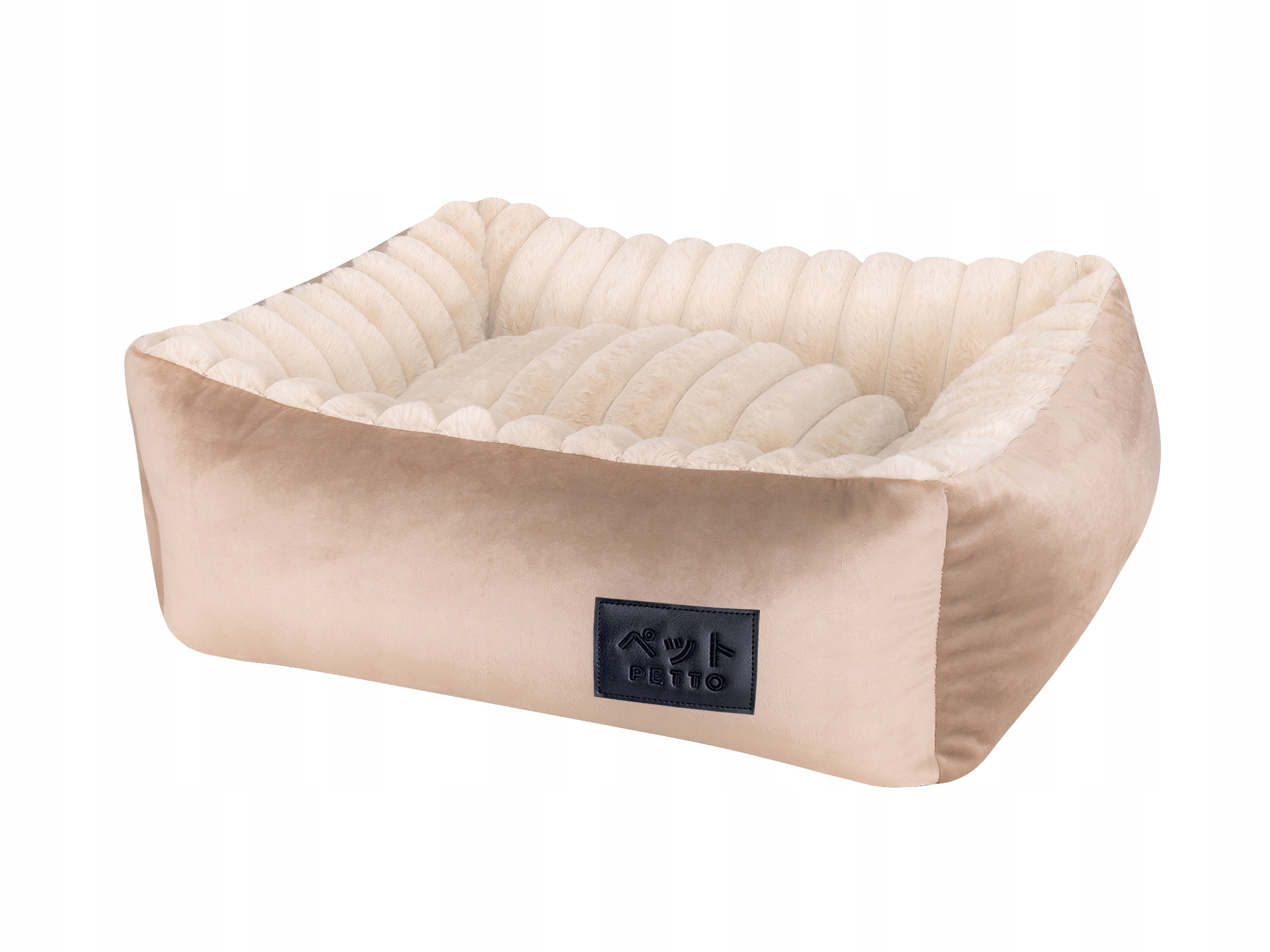 Levně Petto Osaka Fluffy Pelíšek pro psa béžová M 95/75 cm