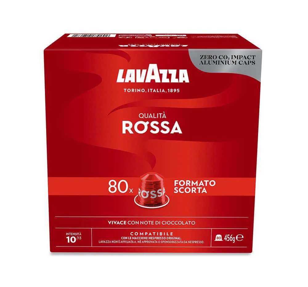 Levně Kapsle Nespresso Lavazza Espresso Qualita Rossa 80 ks hliníkové