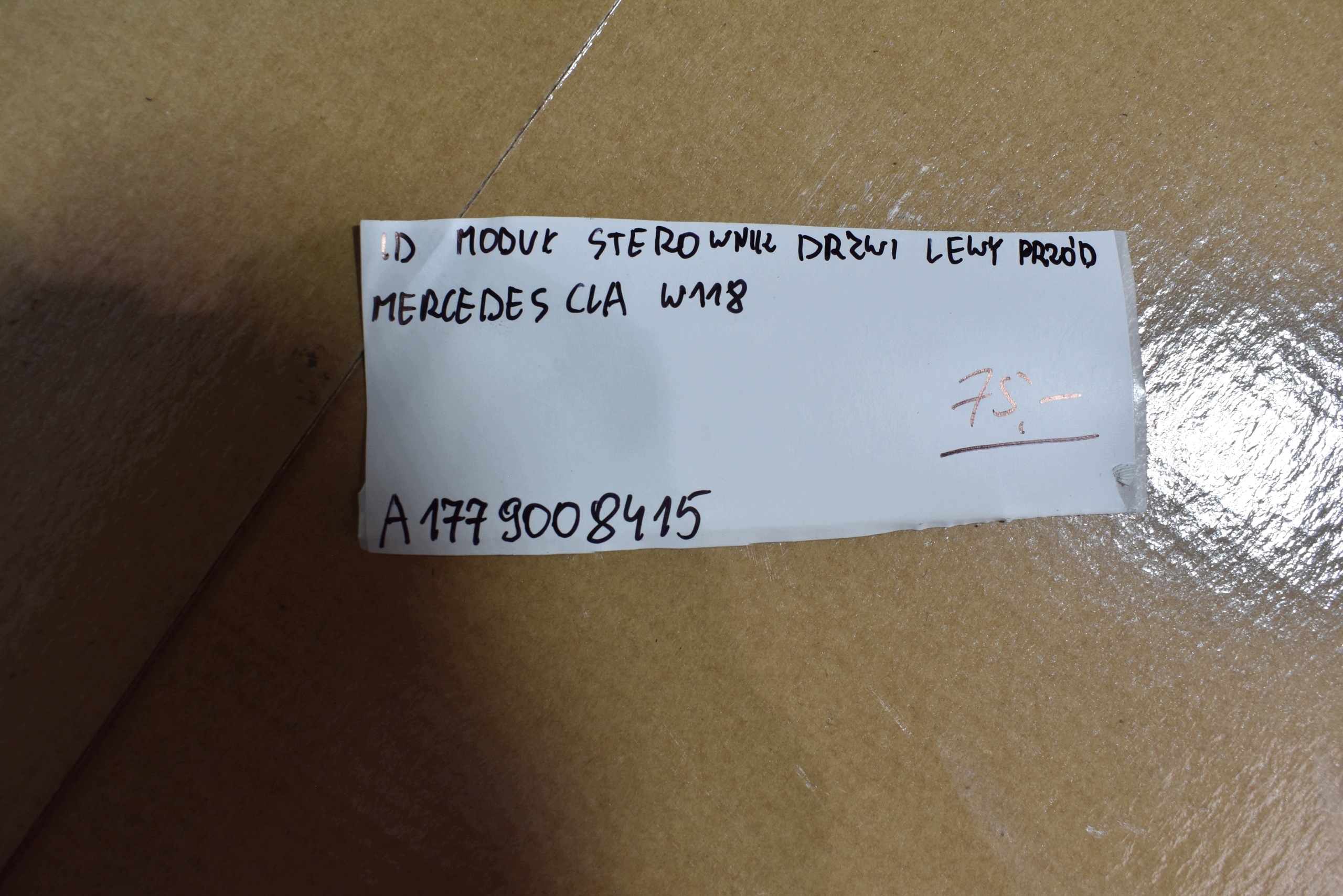 IDEALNY module control unit door left front MERCEDES CLA W118 1