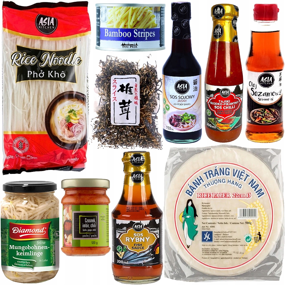 Zestaw Składników Do Sajgonek Składniki Sajgonki Spring Rolls 10 Produktów