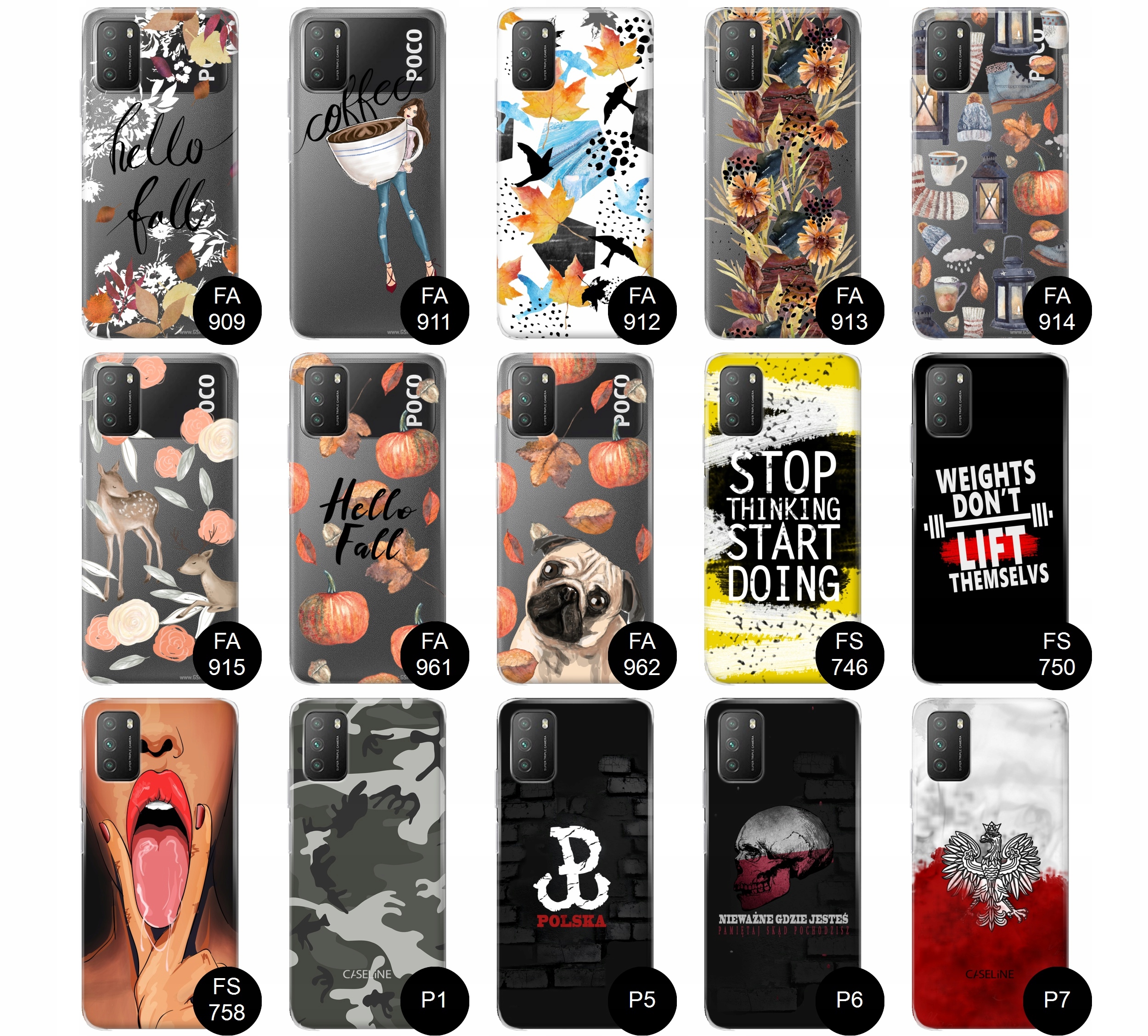 Etui do Xiaomi Poco M3 Pro case guma wzory