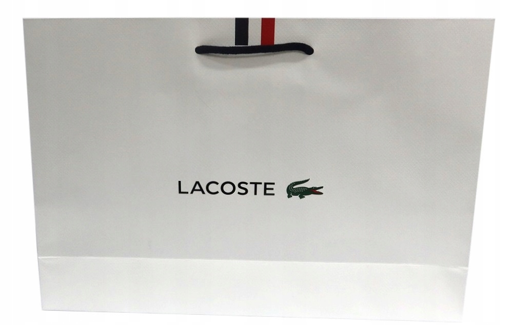 TORBA PREZENTOWA ZAKUPOWA DUŻA LACOSTE BIAŁA