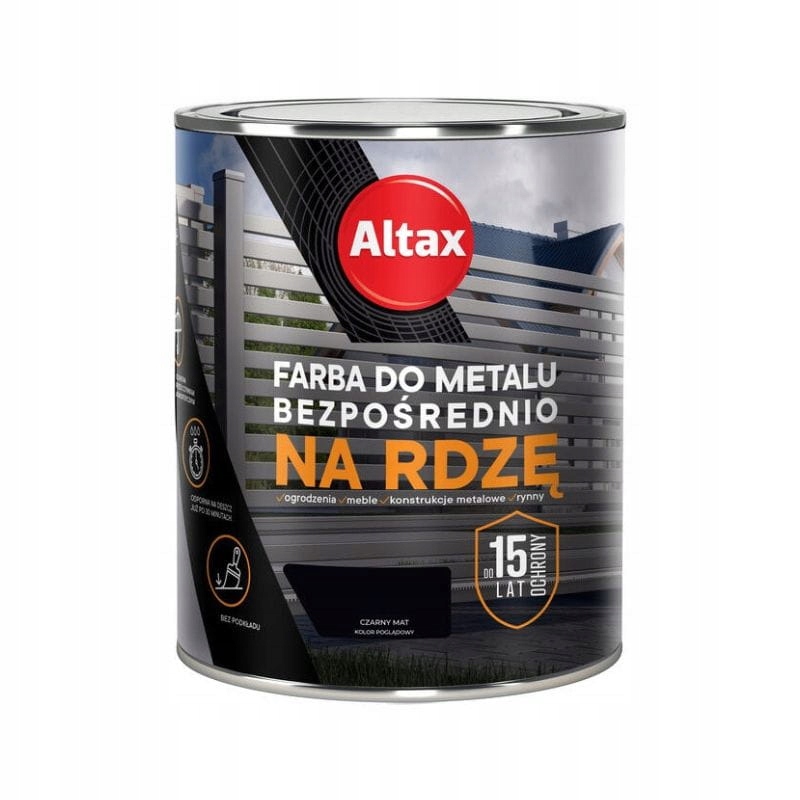 

Altax Farba do metalu na rdzę 0,75L czarny mat