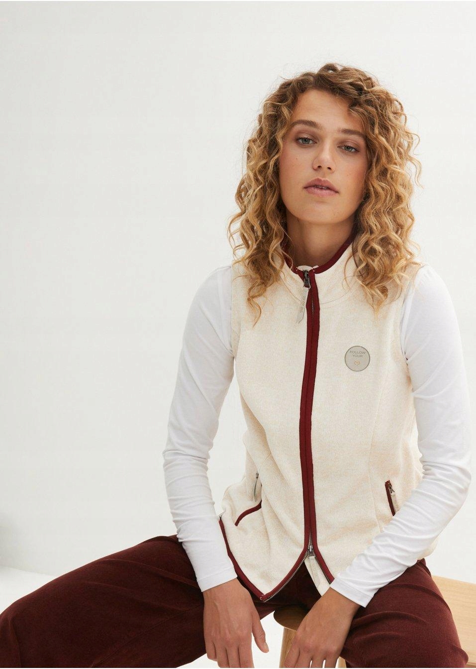 KAMIZELKA Z KONTRASTOWĄ LAMÓWKĄ BONPRIX 44