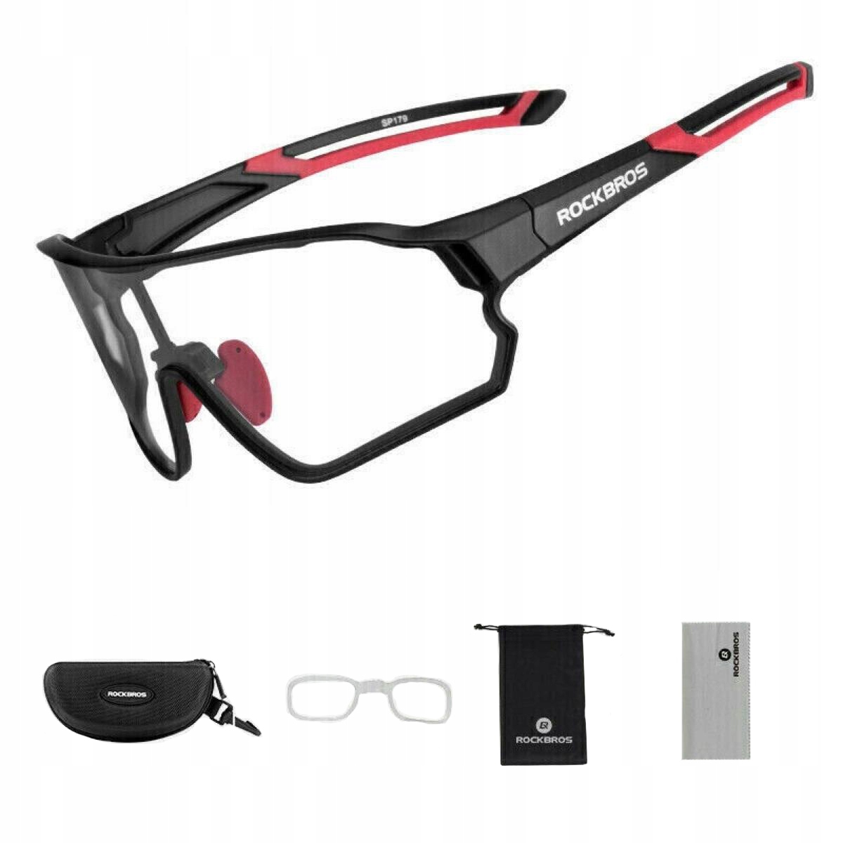 Okulary rowerowe fotochromowe gogle na rower sportowe z filtrem Uv Rockbros
