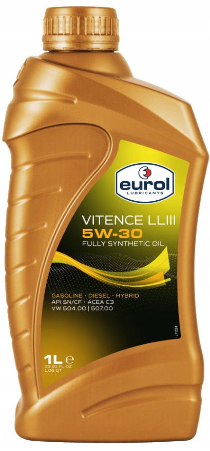 Eurol Vitence LL III 5W30 1L Sn/cf, C3 Eurol E100195-1L
