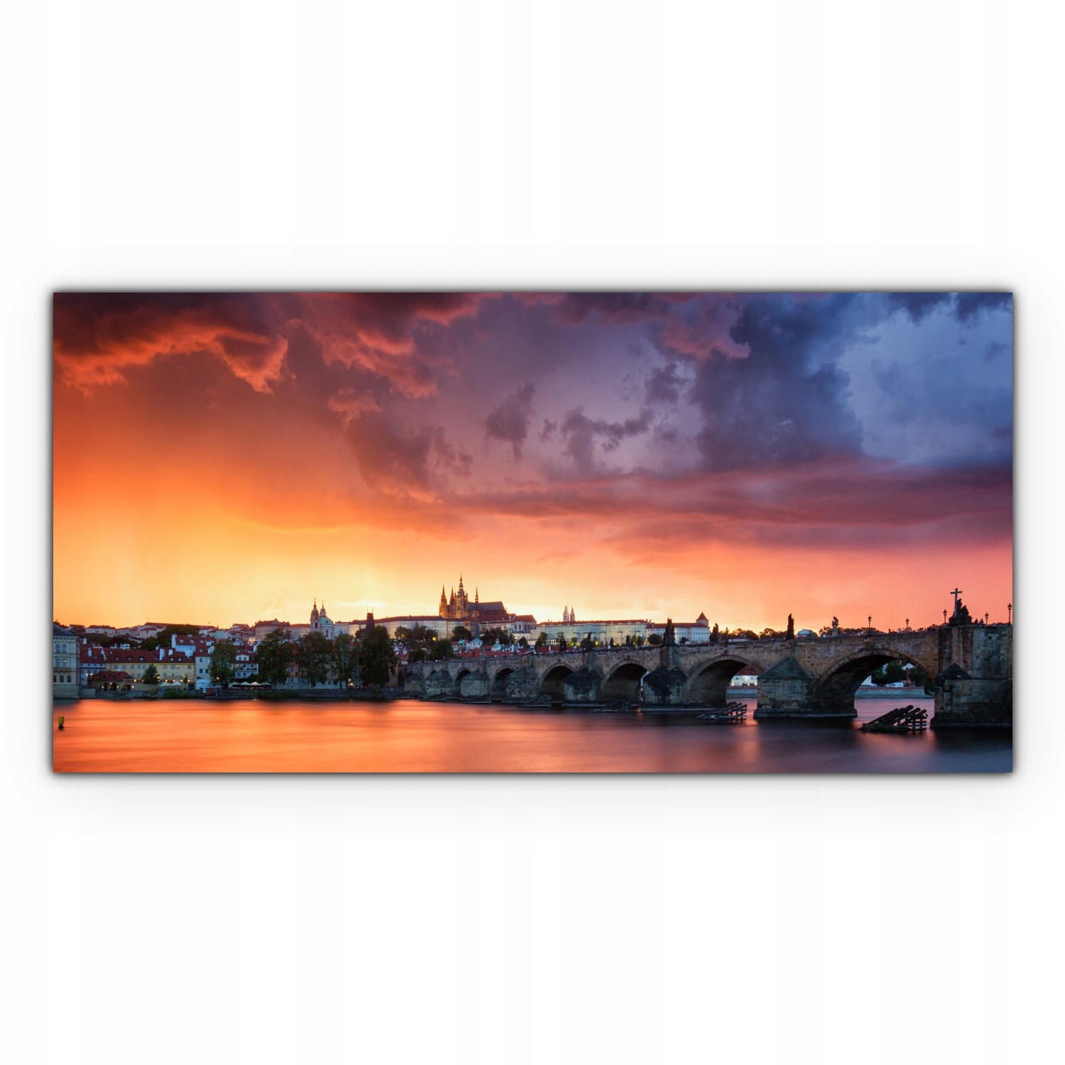 

foto-obraz na płótnie 100x50 Burza Chmury Miasto