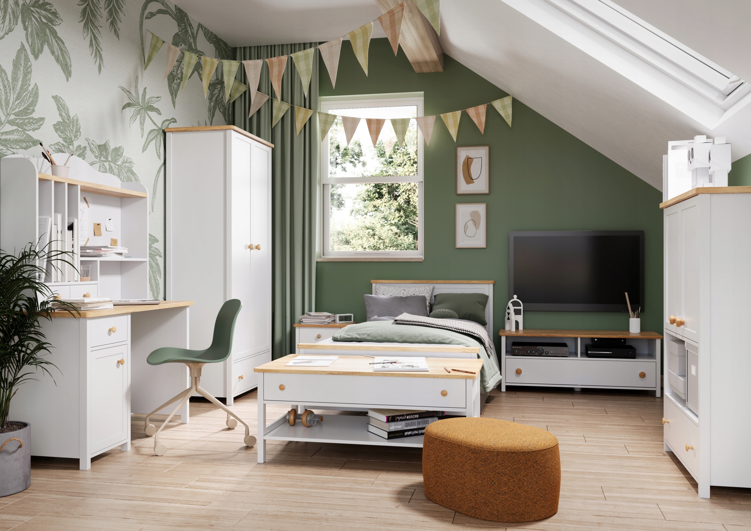 BIURKO DO POKOJU DZIECIĘCEGO KOLEKCJA STORY Wysokość mebla 52 cm