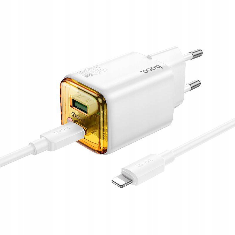 Ładowarka Sieciowa Do Telefonu Hoco Usb A Usb C Qc3.0 Pd 3A 20W Kabel