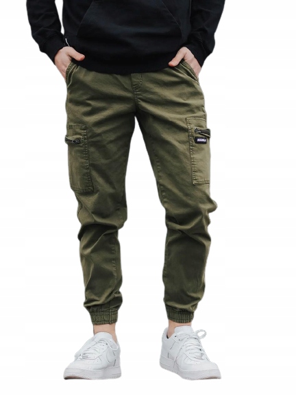 

Spodnie Bojówki Jogger Męskie Jigga Oliwkowe L