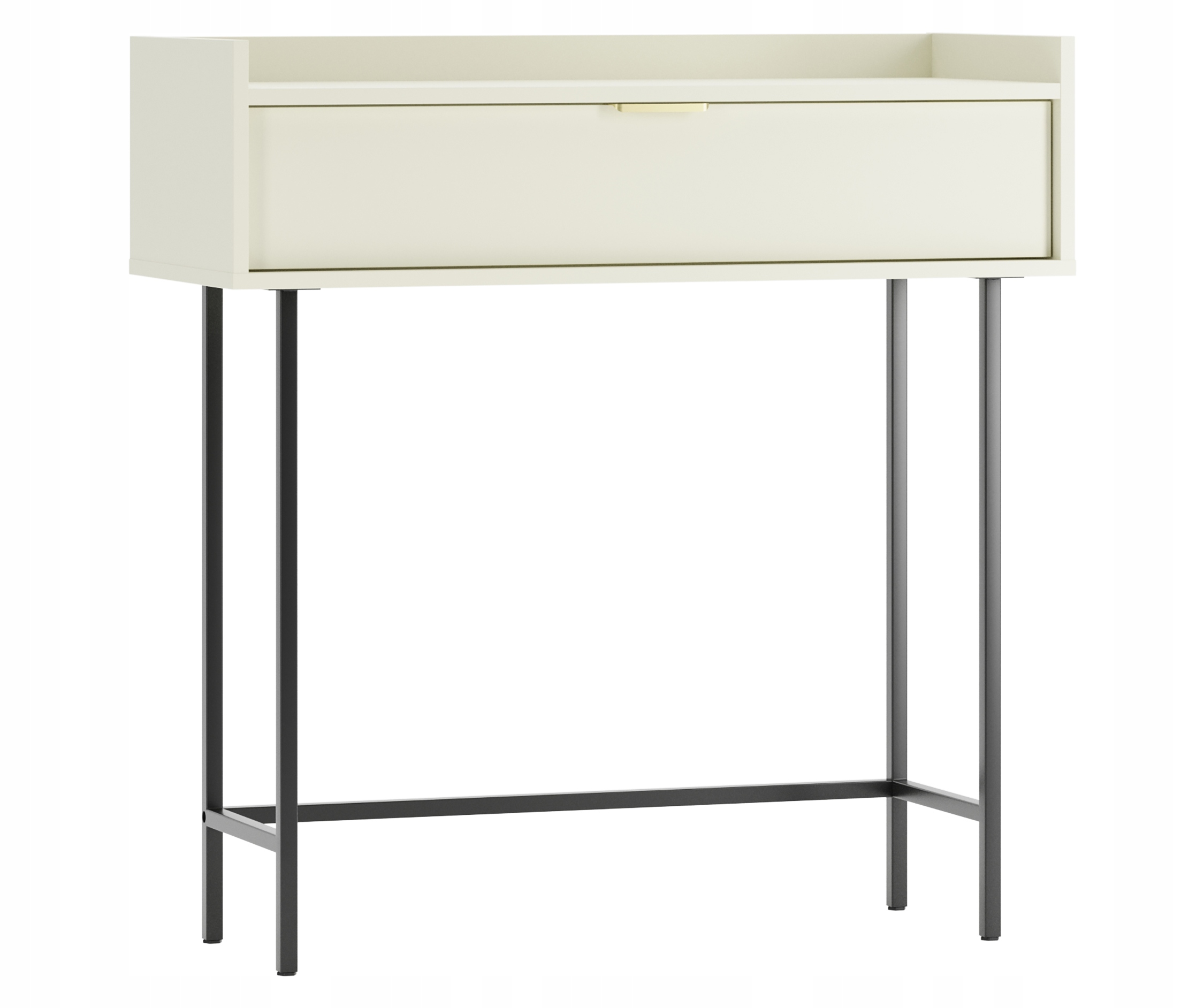 KONSOLA KOMODA POJEMNA TOALETKA SZUFLADA STALOWE NOGI RANT 70CM KS1 SIGI