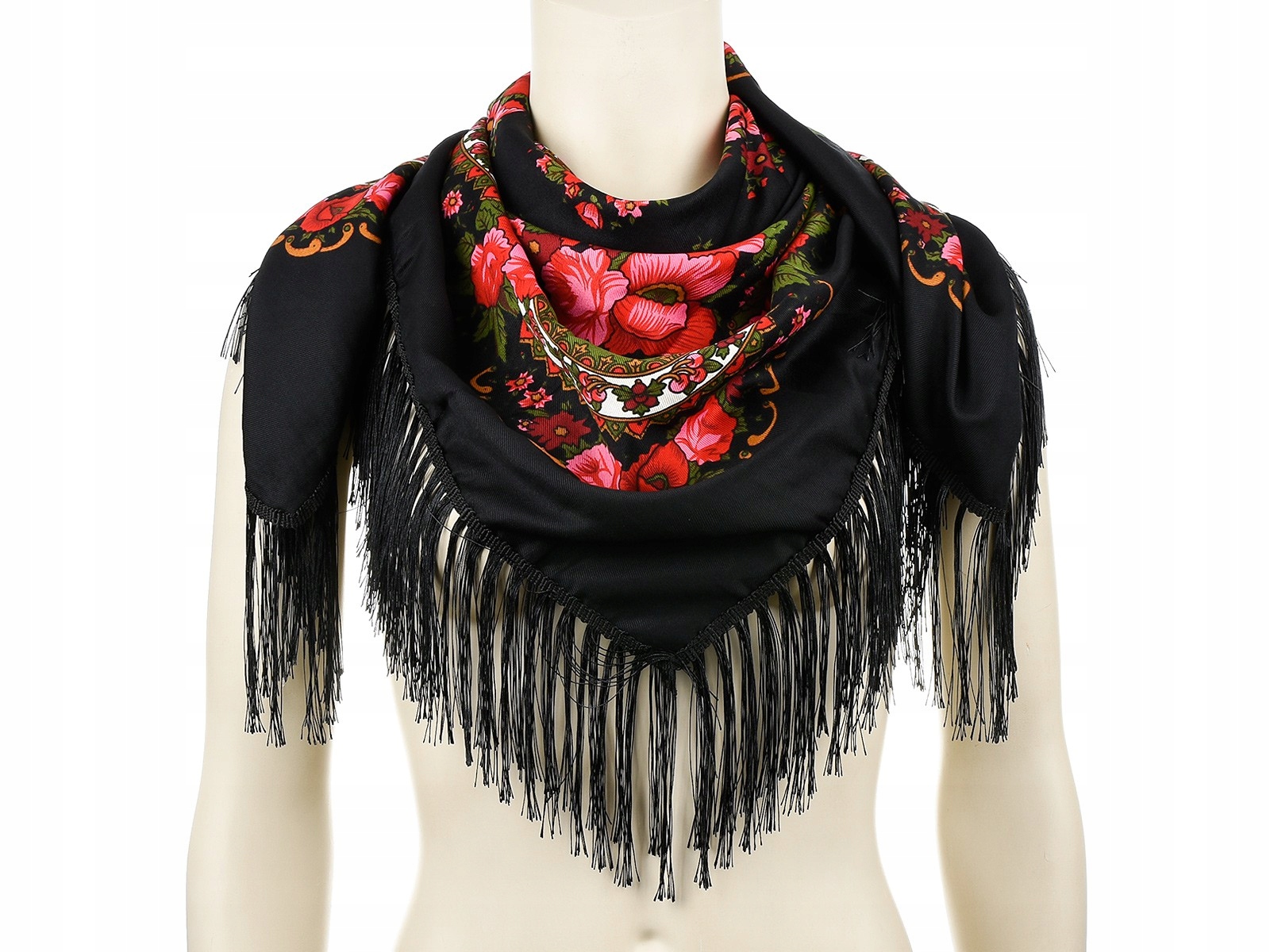 

Duża góralska chusta frędzel Modna Folk wzory