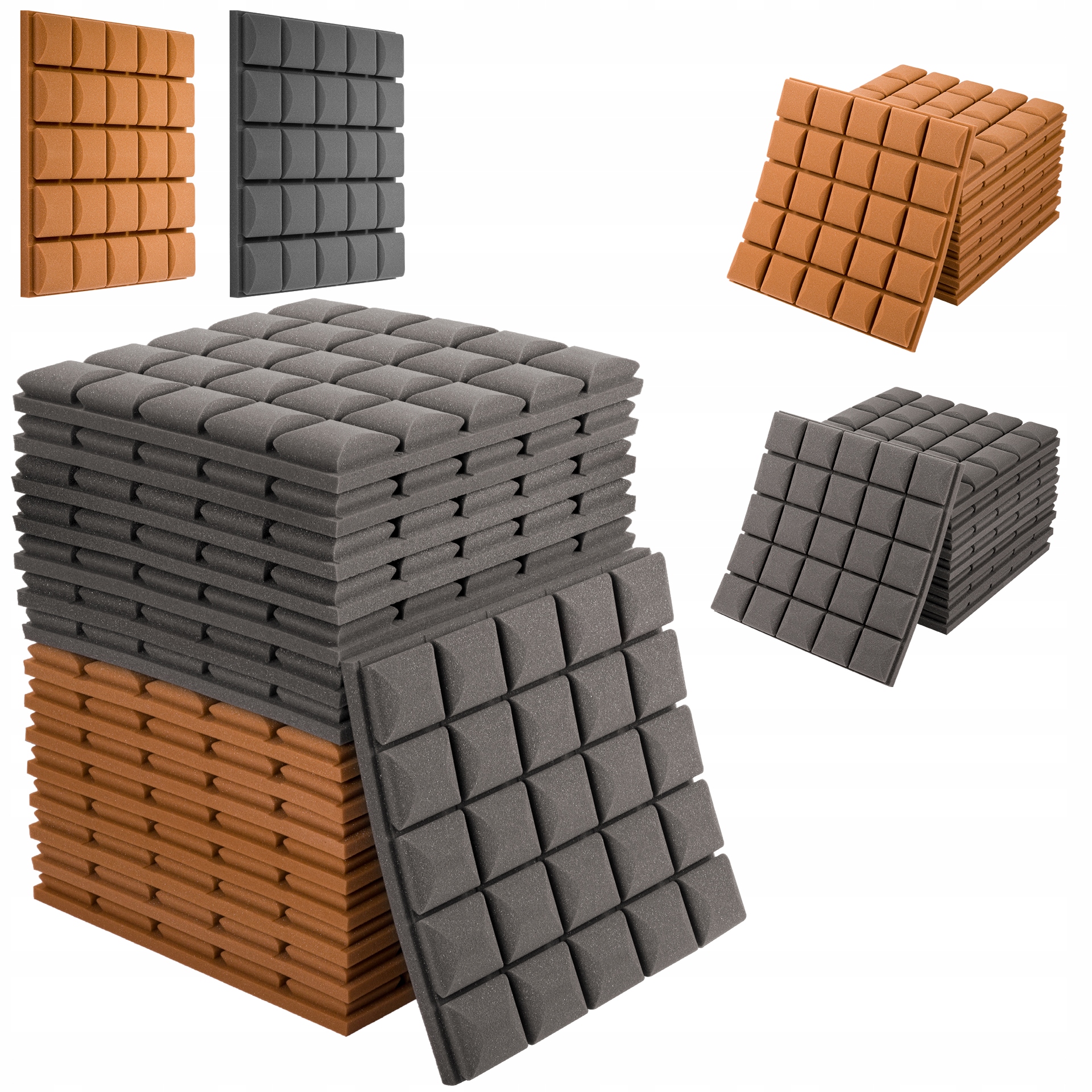 Akustické panely stropné kazety penová špongia bez lepidla štvorec kocka