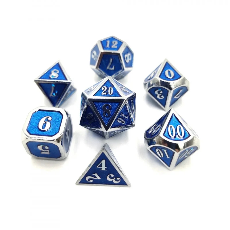 KRÓLOWA LODU ZESTAW 7 METALOWYCH KOŚCI RPG