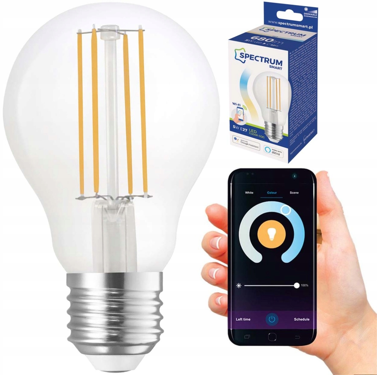 

Żarówka Led E27 5W Cct Smart WiFi Ściemnialna Tuya