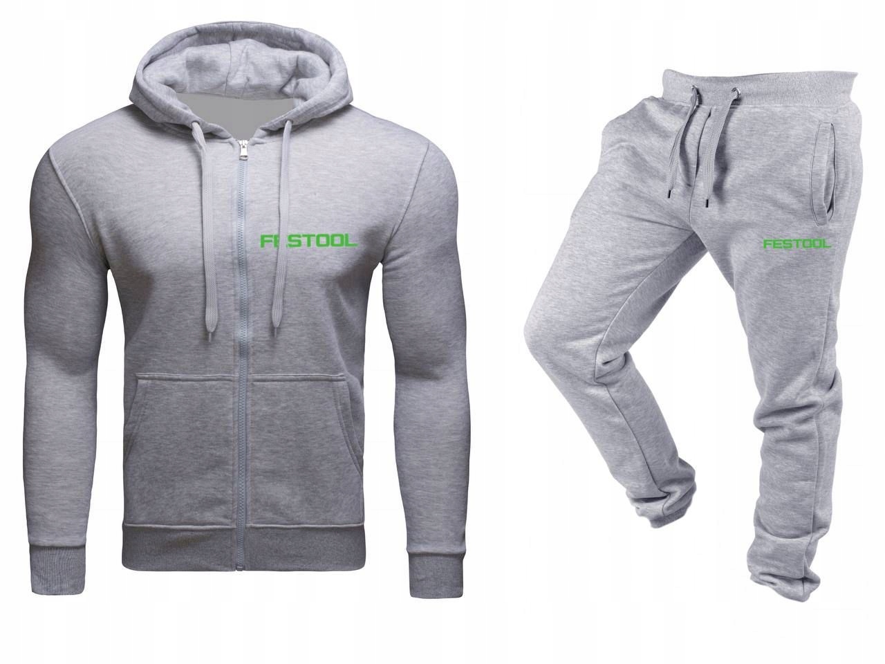 Tepláková Souprava Teplákovka Festool Pánská Rozepínací Šedá M