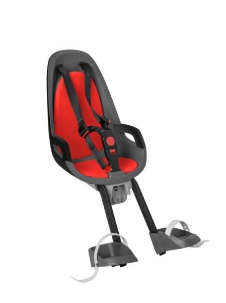 Fotelik rowerowy przedni Hamax Caress Observer Szaro Czerwony