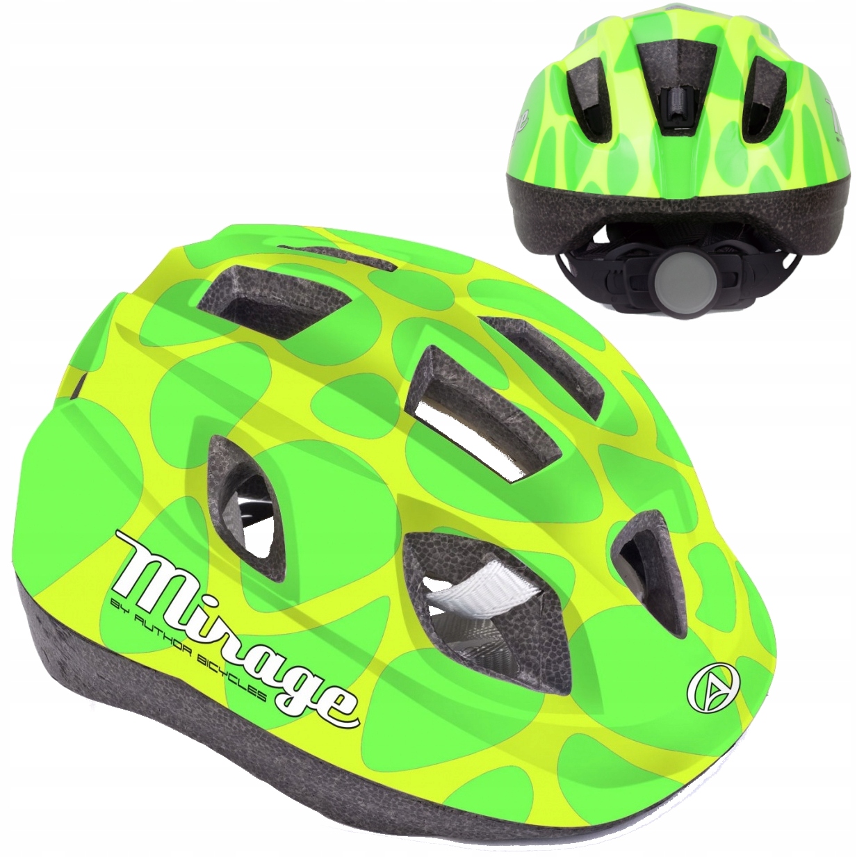 Dětská přilba Author Mirage žluto-zelená 48-54 cm (s)