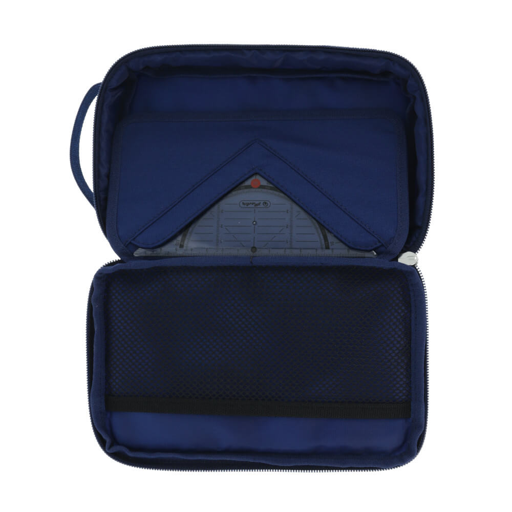 Piórnik kosmetyczka saszetka + ekierka 2GO HERLITZ Typ rozkładany pojedynczy