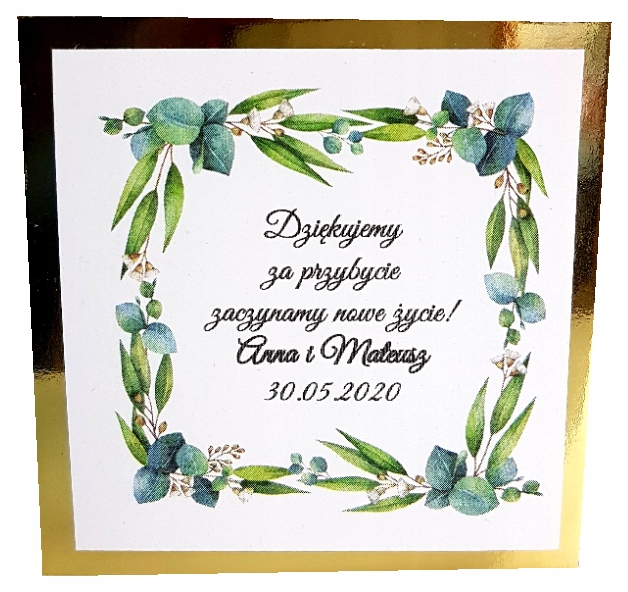 

Magnesy dla gości weselnych podziękowania za przyb