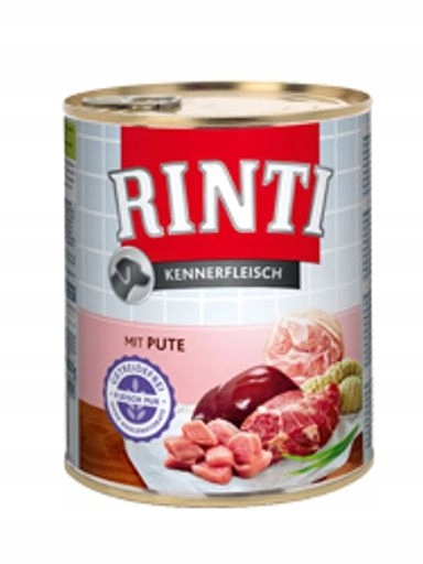 4x Rinti Kennerfleisch krmivo pro psy krůta 800 g