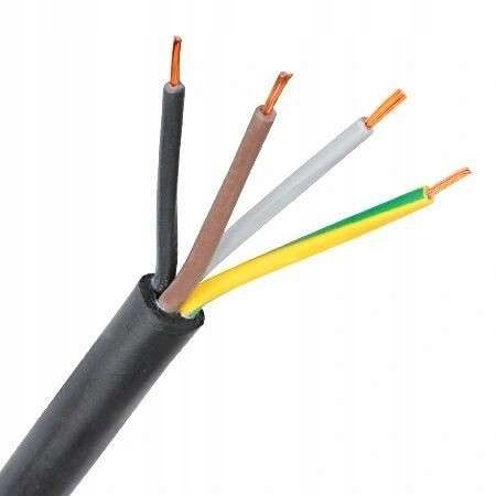 

Przewód Kabel Czarny Guma Ow 4x1,5 300/500V