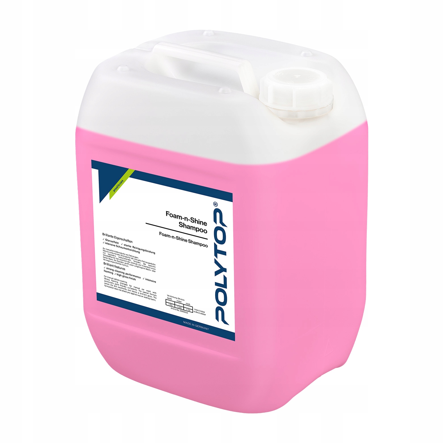 Polytop Foam n Shine Shampoo 10L autošampón