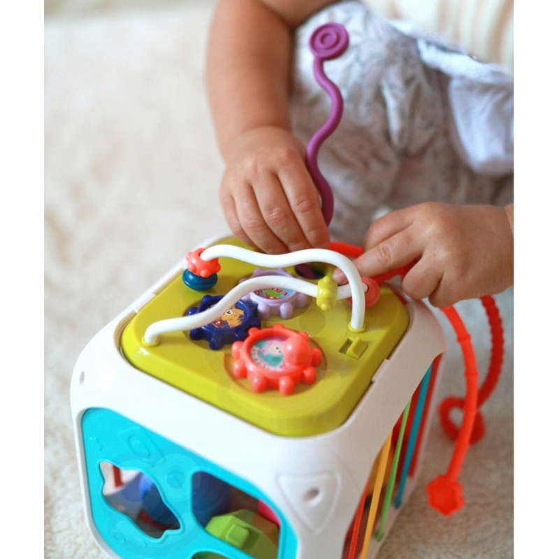 MONTESSORI OKTATÓ KOCKA 7in1 CIMBALOM ÉPÍTŐKOCKA RADÍR Csomagolás állapota eredeti