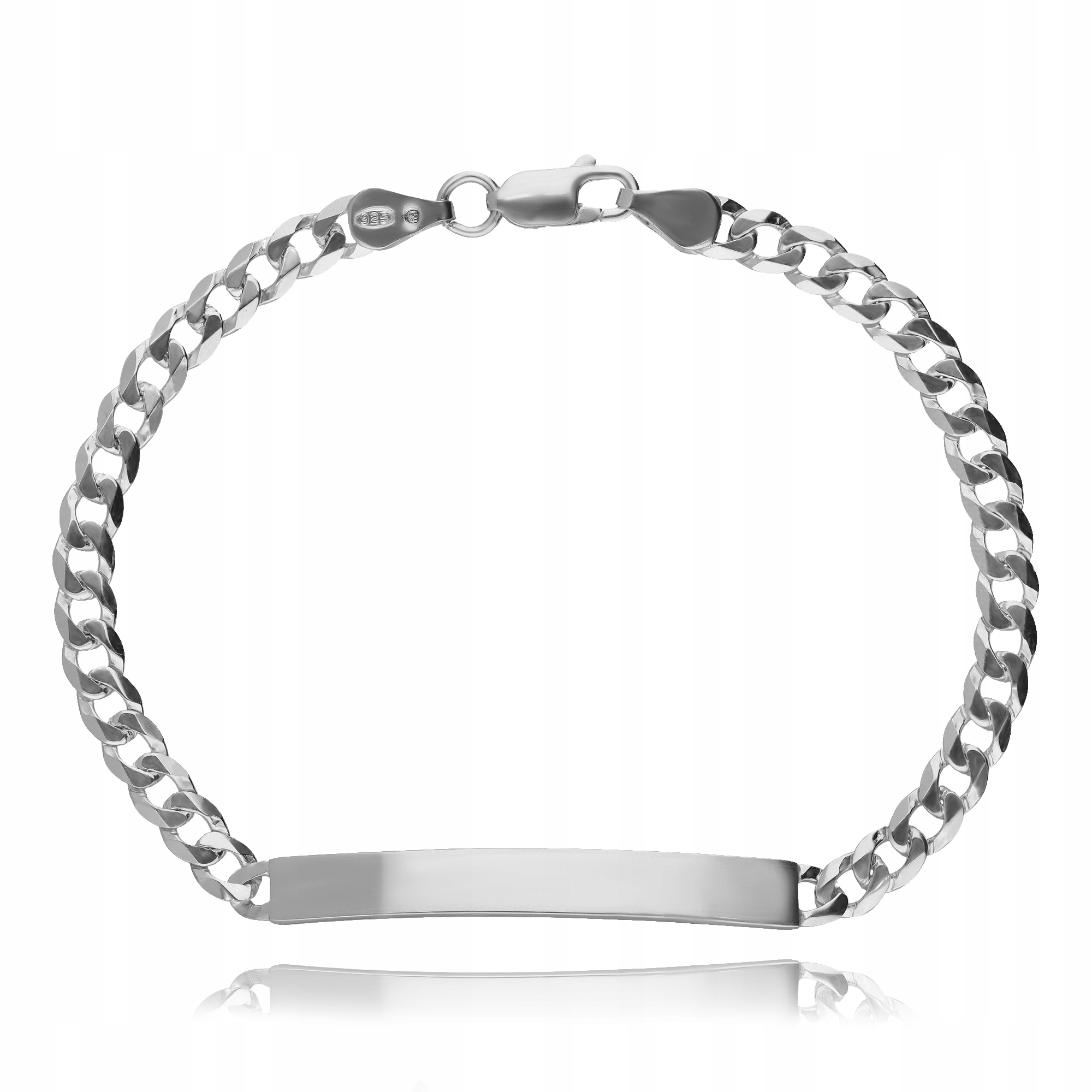 Stříbrný Pánský Náramek Pancíř S Plechem 21,5 cm