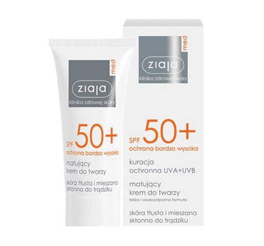 

Ziaja Med Spf 50+ Krem matujący do twarzy, 50 ml