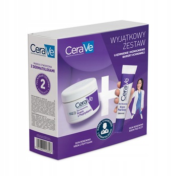 CeraVe Zestaw Skin Renewing Krem z Peptydami 48g Krem Pod Oczy 14ml