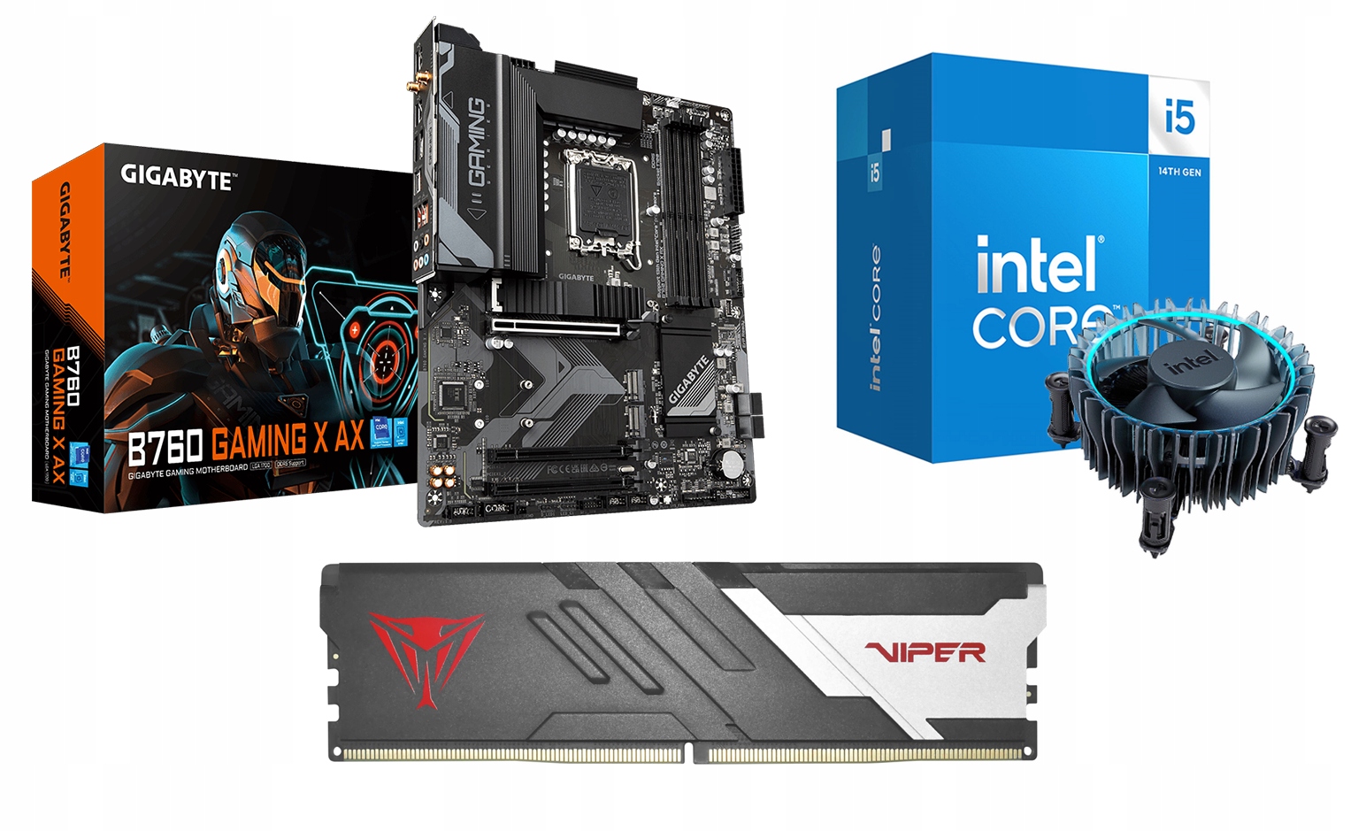 Zestaw Intel i5-14400 B760 Gaming X Ax 16GB 6000 DDR5