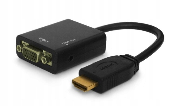 Adapter Savio cl-23 (hdmi M D-Sub (vga) F; 0,20m; kolor czarny)
