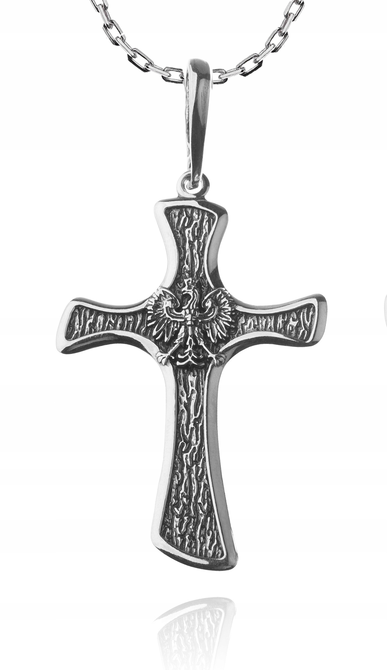 Stříbrný Pánský Velký Křížek S Orlem Ankr 50 cm