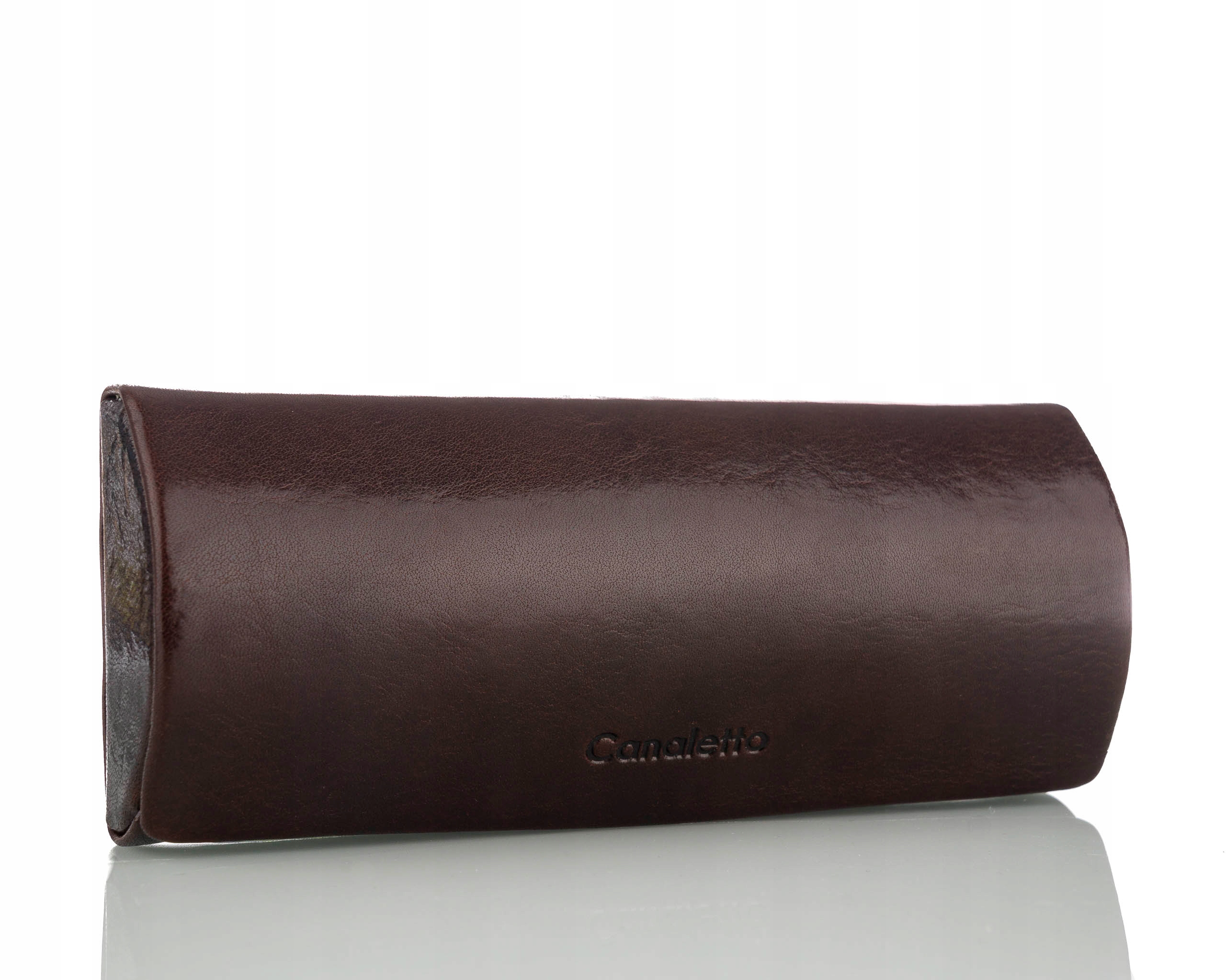 Pouzdro na brýle tvrdé, pevné, kožené, z přírodní kůže, pevné pouzdro