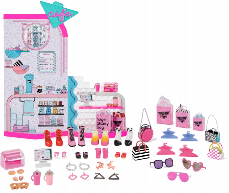 LOL SURPRISE CENTRUM HANDLOWE + AKCESORIA Elementy zestawu akcesoria centrum handlowe