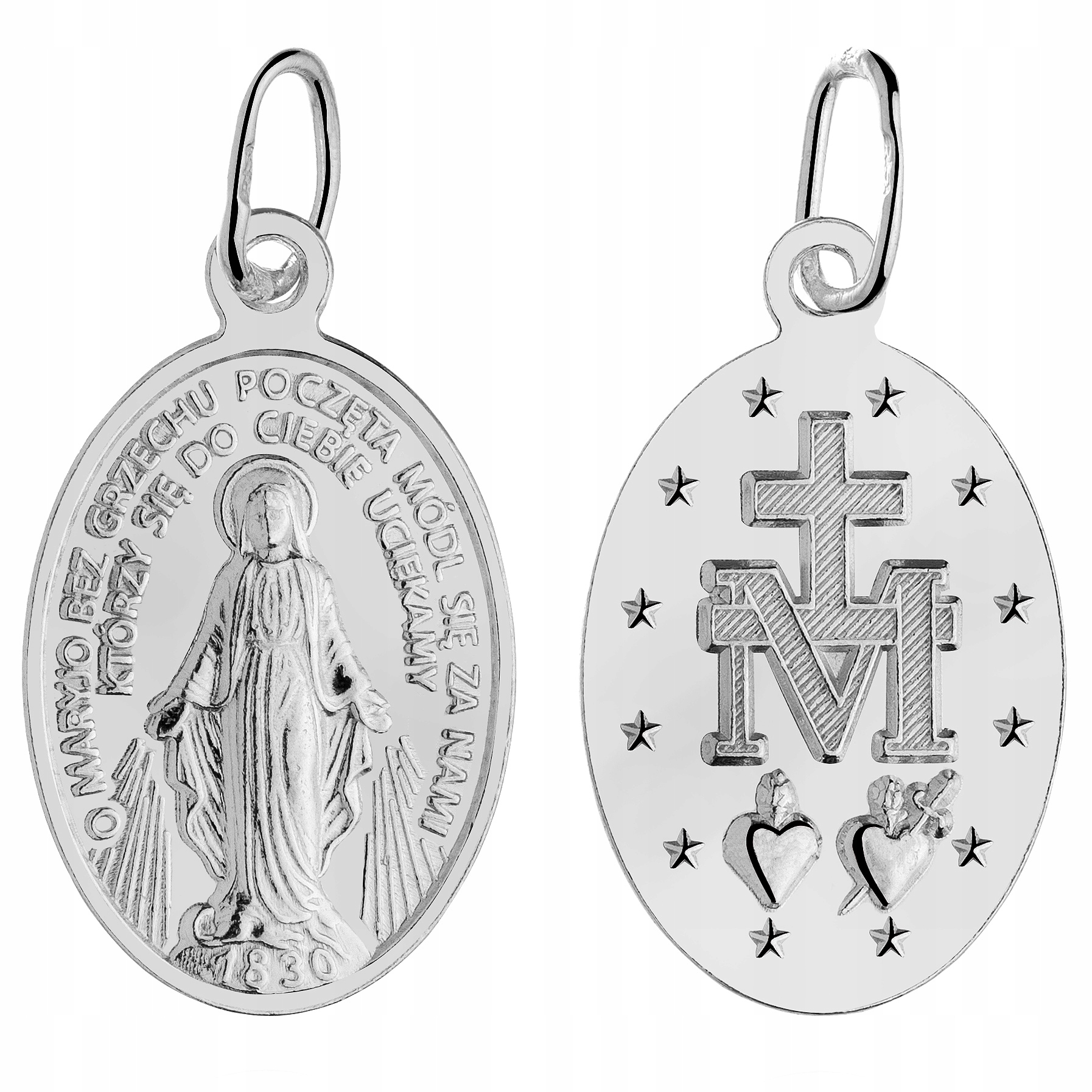 

Cudowny Srebrny Medalik Matka Boska Niepokalana