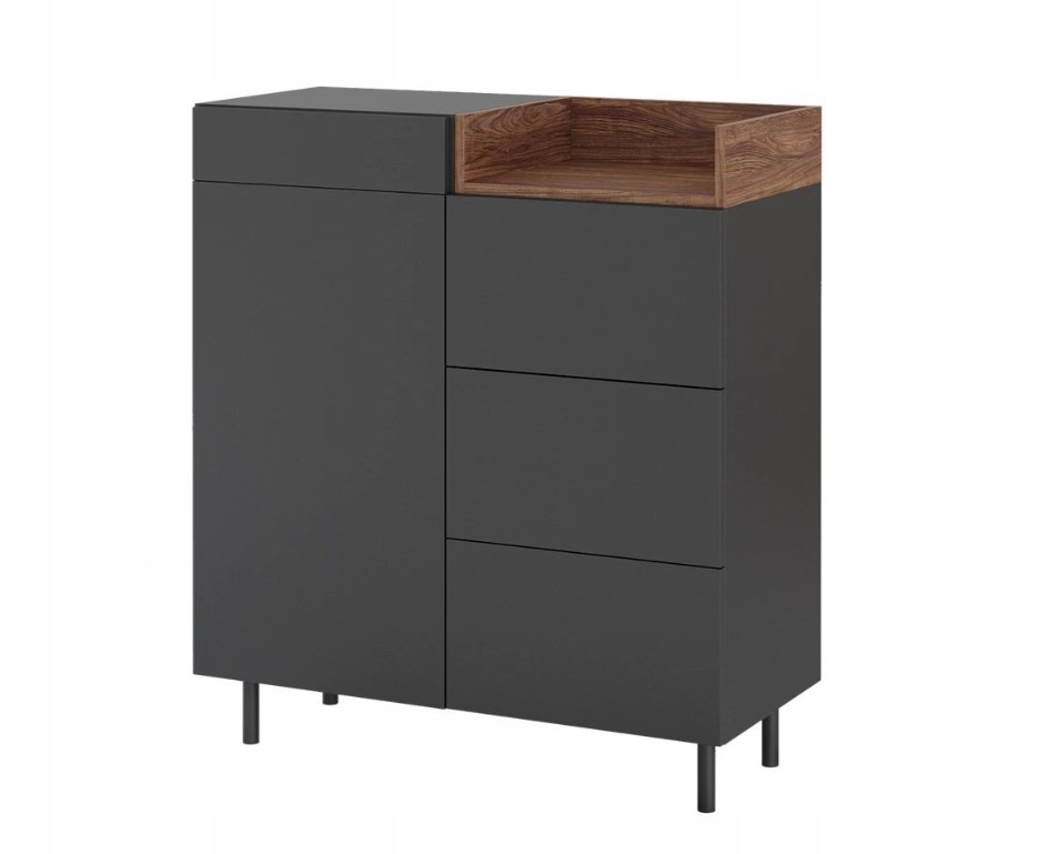 Komoda na nohách do obývačky Moderný Futuristický dizajn so zásuvkami