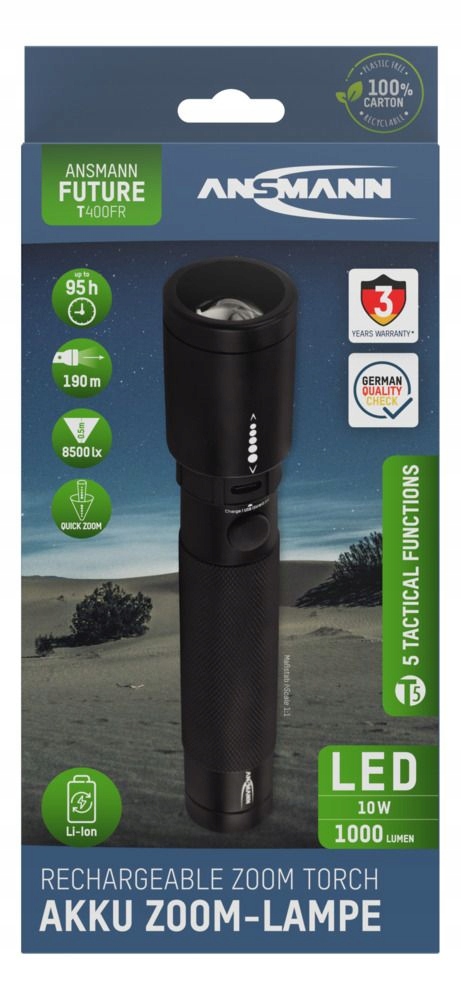 Ansmann Led svítilna Future T400FR1000lm aku