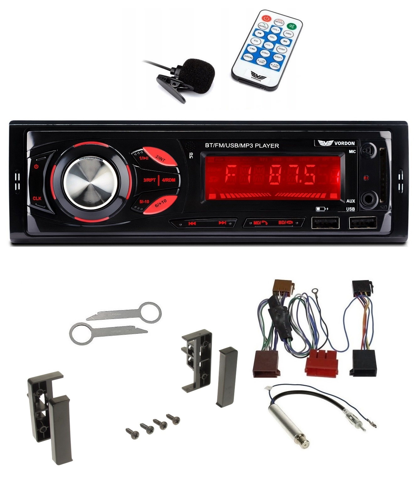 Bluetooth Aux Usb MP3 autorádio Audi A2 A3 A4 A6 Vordon HT-179