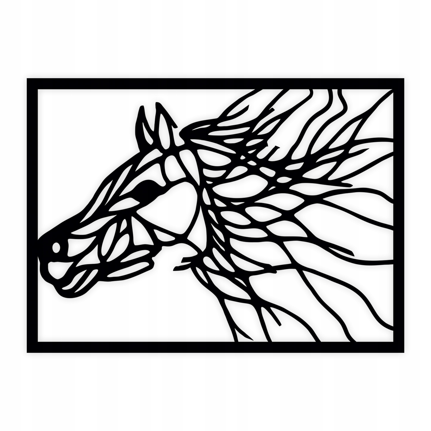 Dekoracja ścienna nad kanapę A52 KOŃ RAMKA 50x37