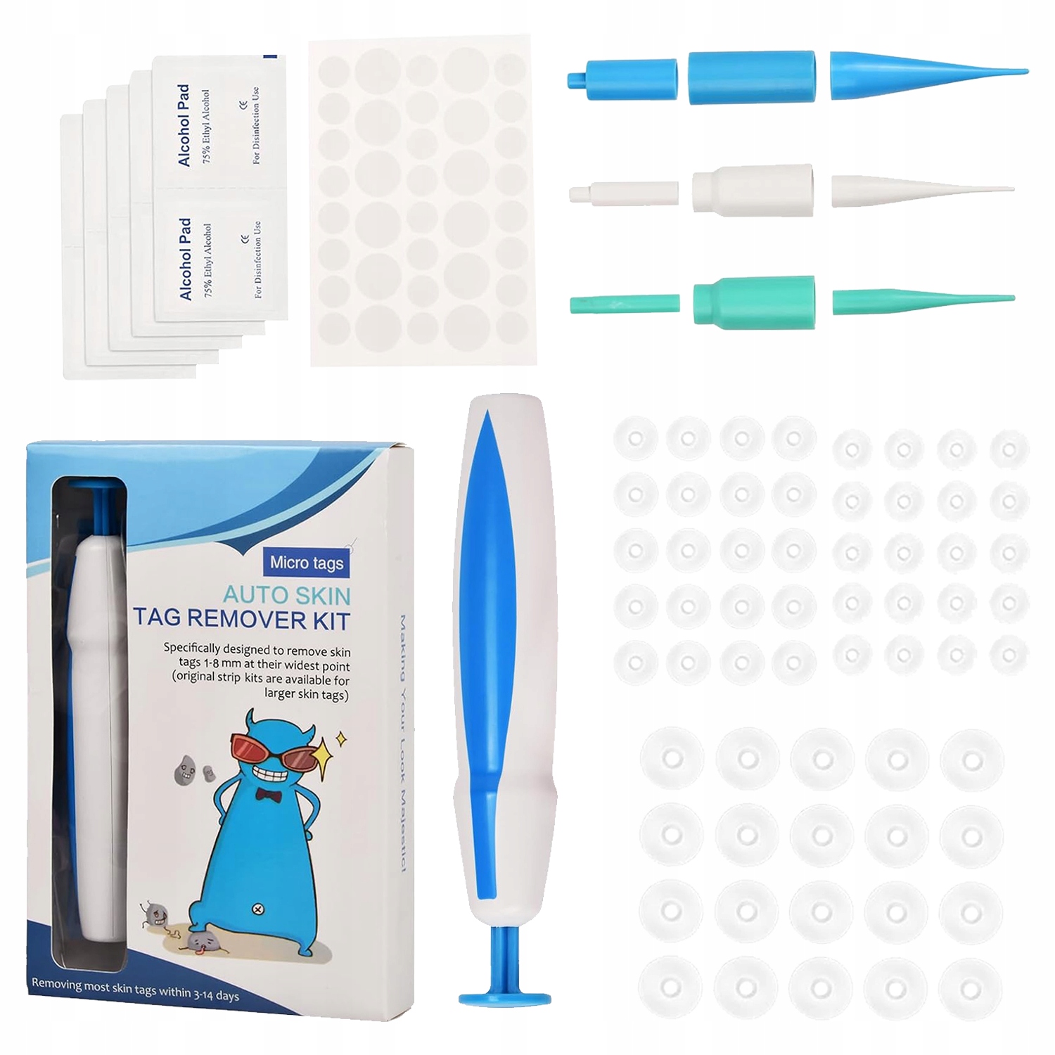 Sada na odstraňování kožních bradavic Tag 2 v 1