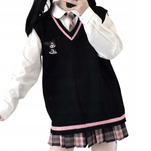 Dámský svetr Vesta školačky Anime Motiv Kuromi M