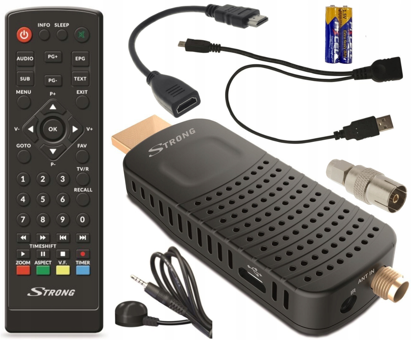 Dekoder TUNER TV NOWY DVB-T2 HD H.265 HEVC USB Marka Strong